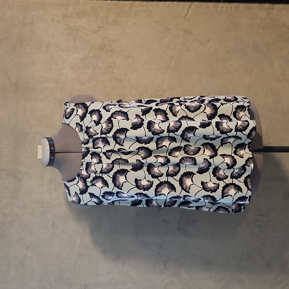 Ann Taylor Factory, Large, Shirt, Teal and Navy